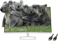 HP 32 Inch Full HD(1920X1080) VA Panel Monitor, Anti-Glare Display, 100Hz Refresh Rate, 7 MS Response Time, 2 x HDMI 1.4, 1 x VGA, 16:9 Aspect Ratio, Silver, with 5ave HDMI Cable