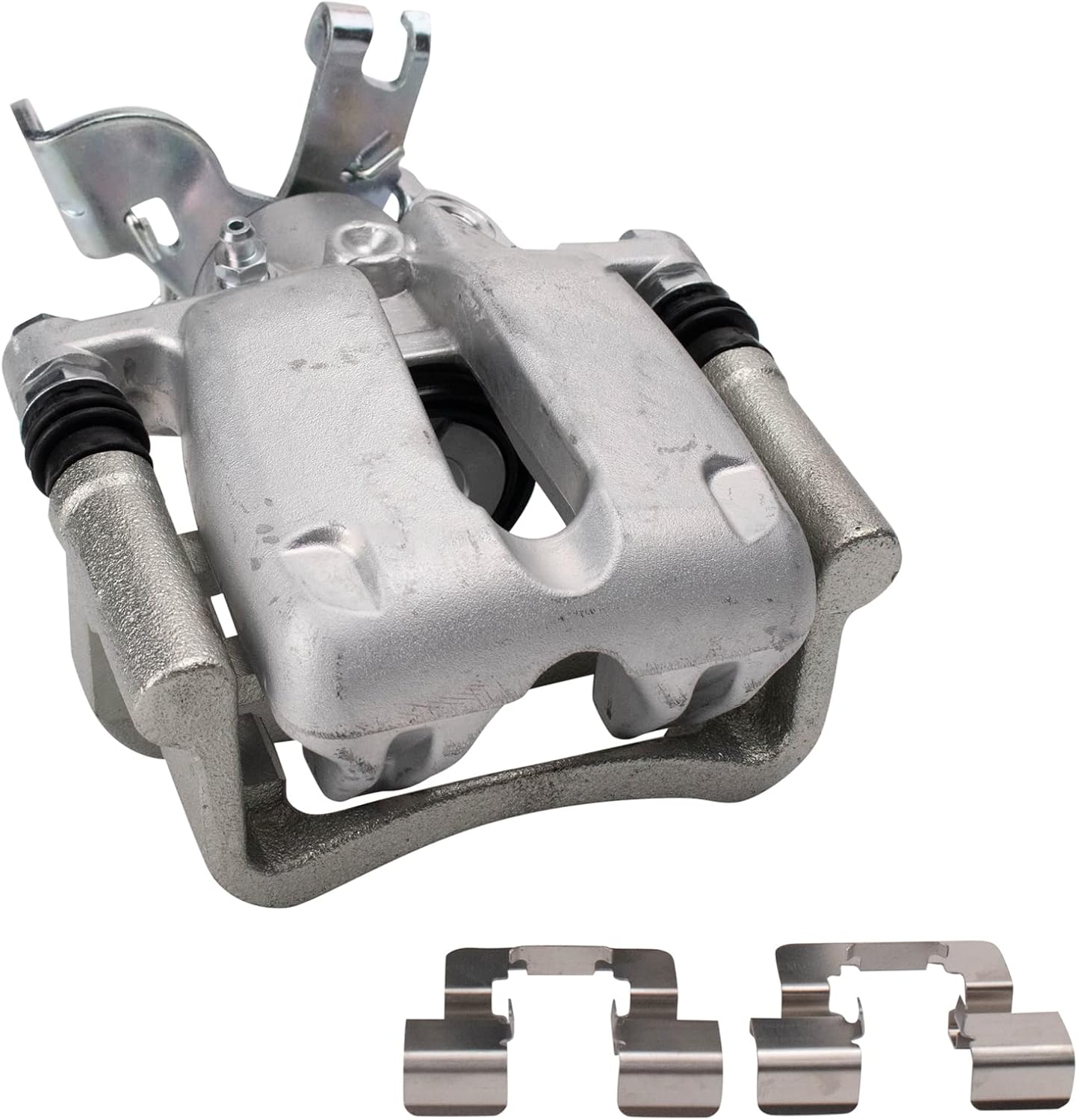 TRQ Rear Brake Pad & Rotor Kit Brake Caliper Brake Pads Brake Rotor Ceramic Solid Compatible with 2016 Chevrolet Malibu