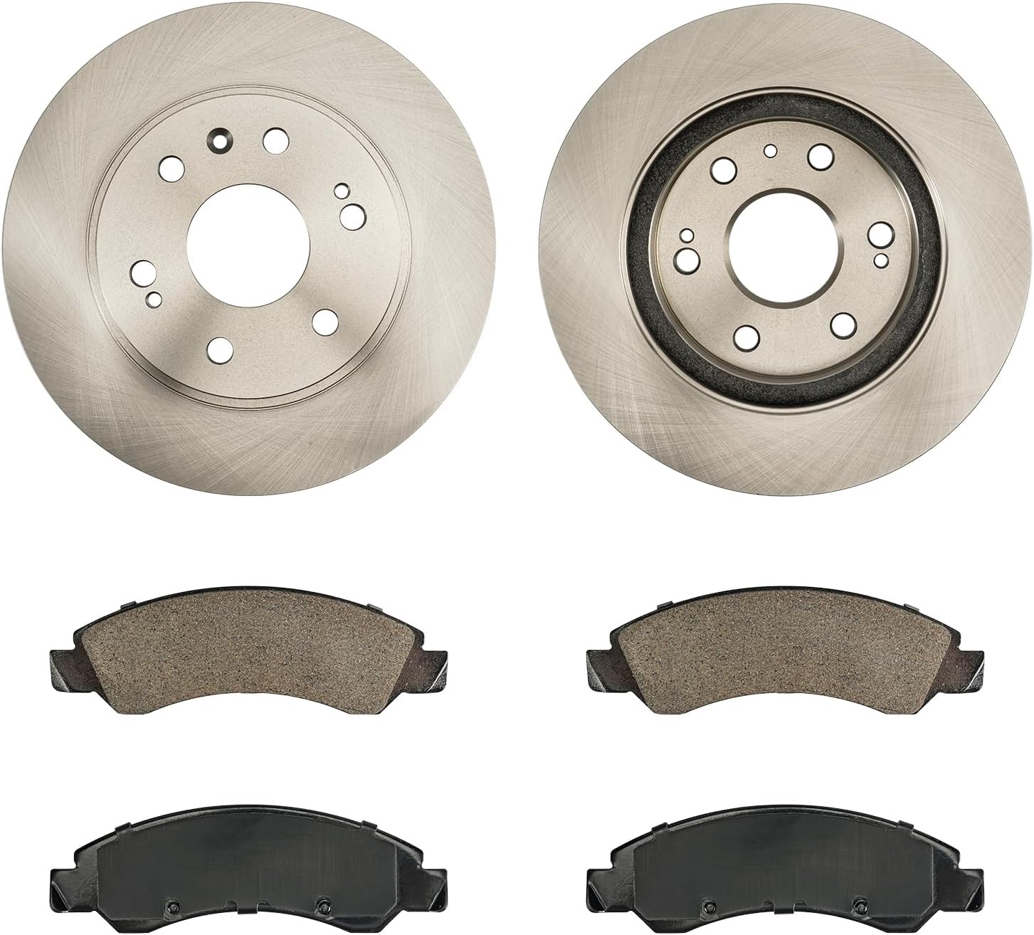 PHILTOP Front & Rear Brake Kit For 2007 2008 2009 2010 2011-2013 Chevrolet Silverado 1500, Disc Rotors with Ceramic Brake Pads Replace # 55097+D1363+55133+D1194, Front 12.99（330mm）,Rear 13.58（345mm）