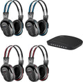 SIMOLIO Wireless Headphones for TV Watching, IR TV Headphones for Home Theater/Outdoor Movie/Car DVD with Transmitter, Tone Control & Dual Channel Options, Digital Optical/RCA/AUX Connection