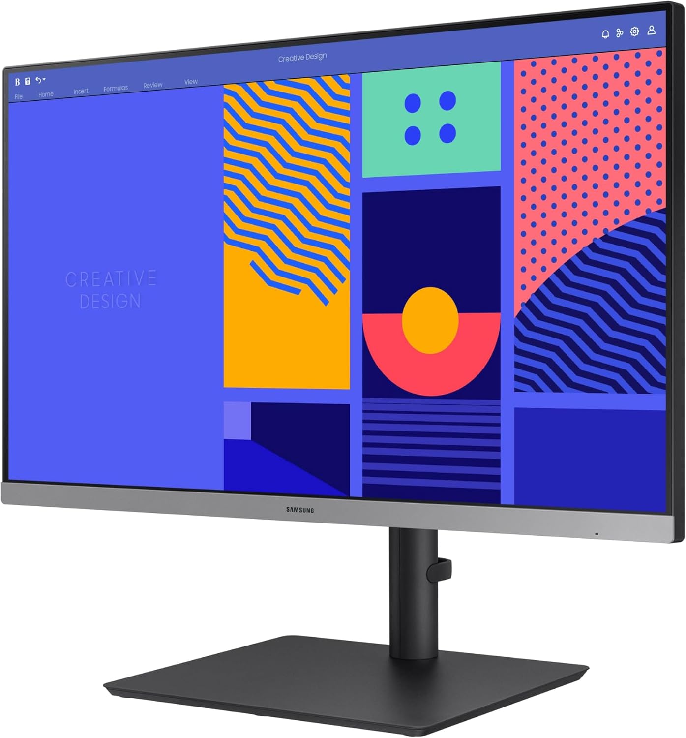 Samsung 24-Inch S43GC Series Business Essential Computer Monitor, IPS Panel, Height Adjustable Stand, Triple Input, New DisplayPort, 100Hz, AMD FreeSync, Advanced Eye Care LS24C432GANXZA, 2024