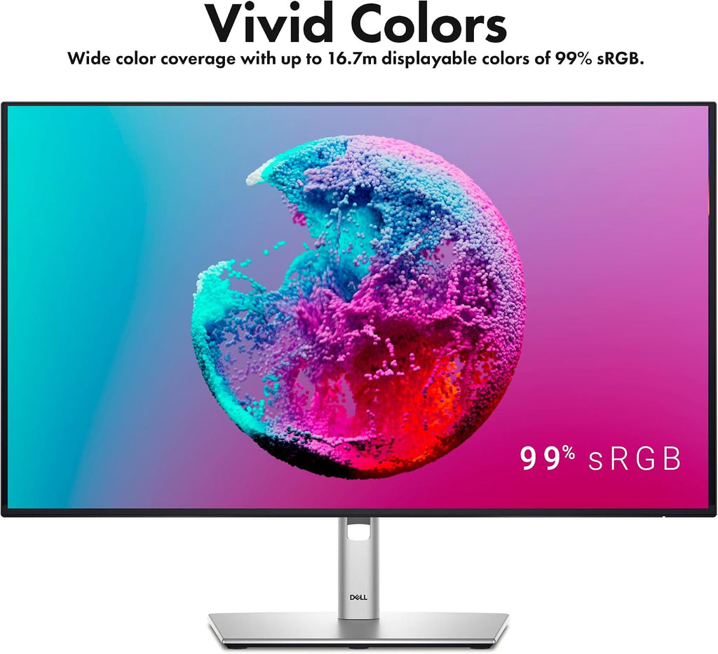 Dell P2725H 27″ Full HD (1920×1080) IPS LED 100Hz Monitors (2X) Dual Monitor Setup, Slim Bezel, Tilt-Adjustable Stand + 2 × USB-C Cables + Cleaning Kit