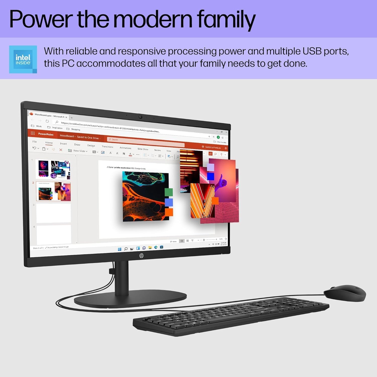 HP 2025 22' FHD All-in-One Desktop Computer • The New Version for Everyday Use • Latest 13th Gen Intel Quad-Core CPU • 8GB DDR5 • 128GB Storage • HDMI • Type-C • Wi-Fi • HD Webcam • Win11 Pro • Black