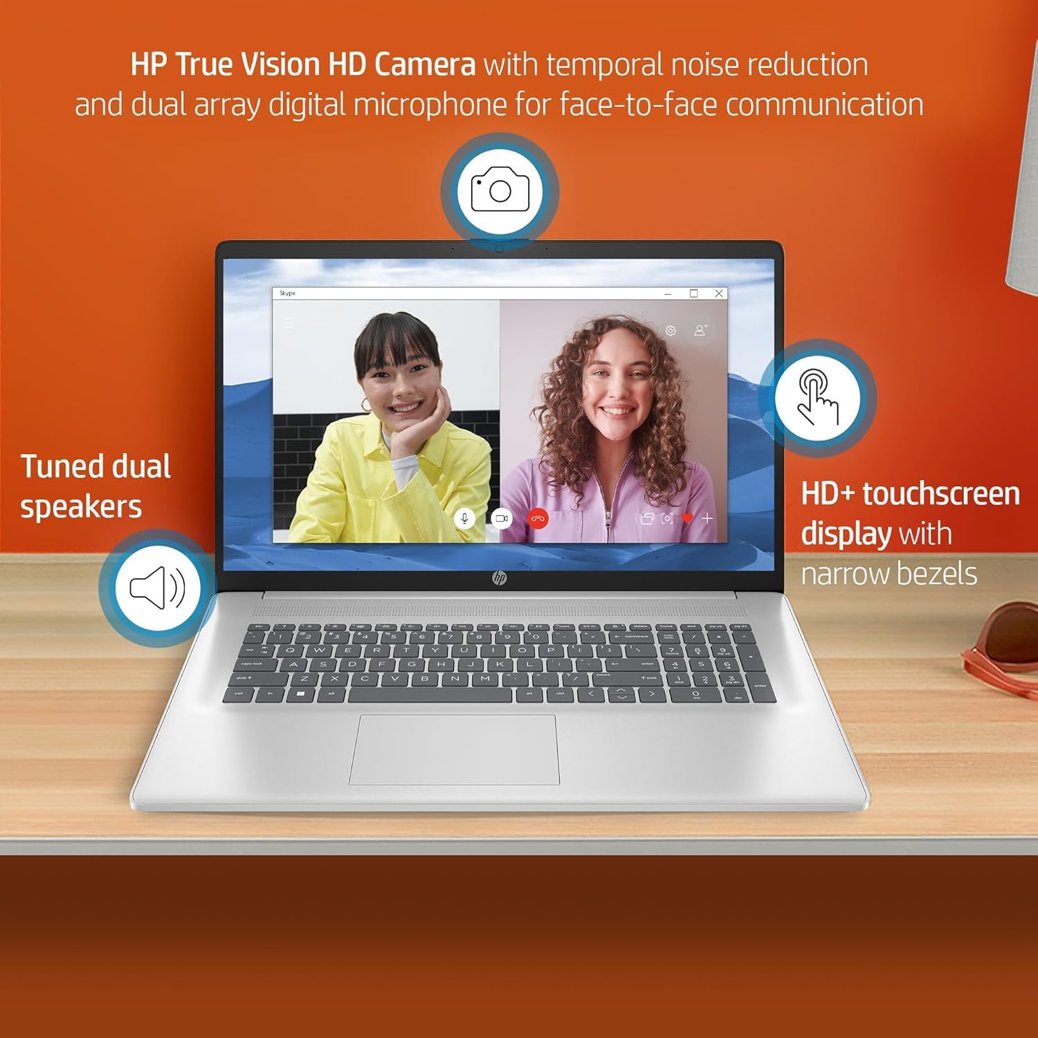 HP 17 Laptop, with Office 2024 Lifetime License, 17.3' HD+ Touch Screen, Intel i7-1355U CPU, 64 GB RAM, 4 TB SSD, Intel Iris Xe Graphics, Fingerprint Reader, Windows 11 Pro, w/cefesfy Accessories