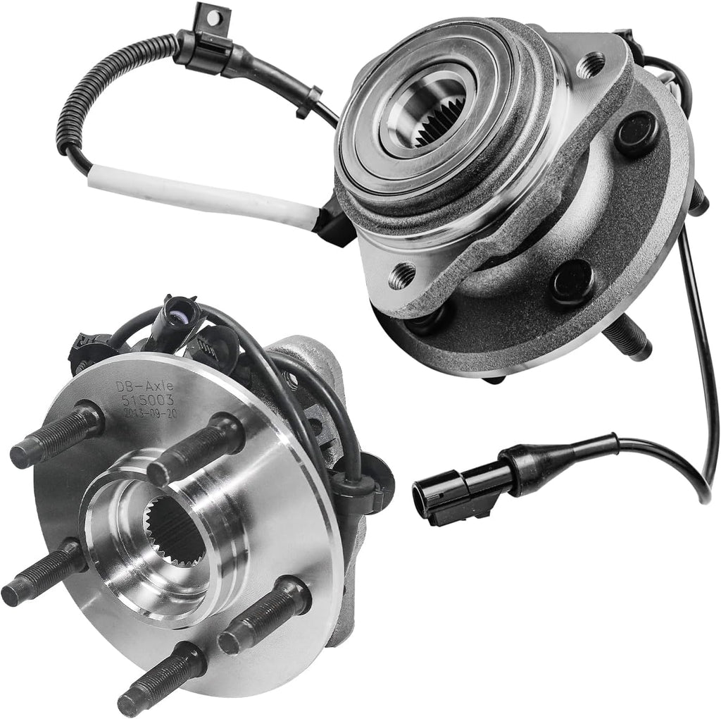 Detroit Axle - 4WD Front Wheel Bearing Hubs Brake Kit for Ford Ranger Explorer Sport Trac Mazda B4000, Disc Brake Rotors Ceramic Brakes Pads Wheel Bearing Hubs Assembly Replacement