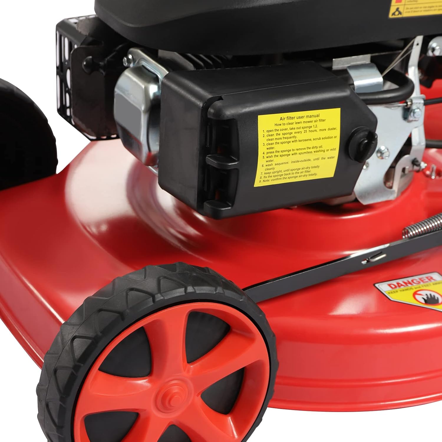 Gas Powered Self-Propelled Lawn Mower with Bag - 3-in-1, 4-Stroke Engine, 20-inch Cutting Width, 8 Adjustable Heights - Ideal for Small to Medium Sized Yards