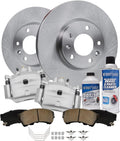 Detroit Axle - Front Brake Kit for 2006-2012 Ford Fusion Mercury Milan 2007-12 Lincoln MKZ 06-13 Mazda 6 Disc Brake Rotors Brake Calipers Replacement Ceramic Brakes Pads