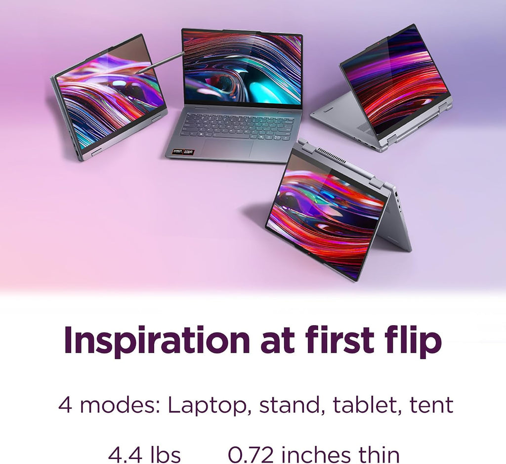 Lenovo IdeaPad 5 2-in-1 Laptop - Copilot+ PC - AMD Ryzen AI 5 340 CPU - 16' WUXGA IPS Touchscreen Display - 16GB RAM - 1TB Storage - AMD Radeon 840M GPU - Luna Grey