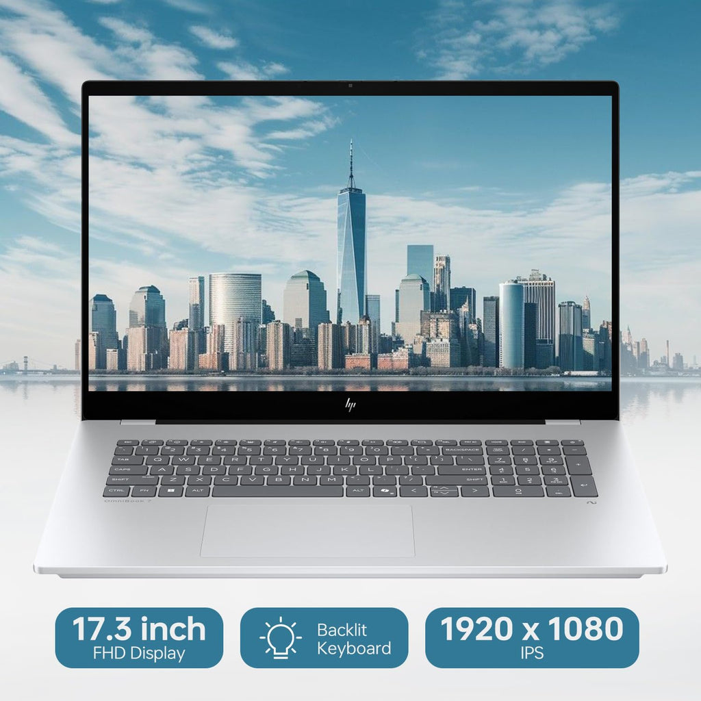HP OmniBook 7 (Envy Next Brand) Laptop for Professional Workflows, 17.3' FHD Touchscreen, Ultra 7 258V(> Ultra 7 255U) for AI Tasks, 32GB DDR5 RAM, 1TB SSD, Wi-Fi 7, Win11 Pro, Bundle with PCO Cooler
