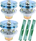 Deck Rebuild Kit for John Deere Z355E X350 X380 X580 X390 X570 X590 X370 X354 X584 X384 Includes 3 Pack AM144608 Spindle Assembly with UC20697 Spindle Pulley UC22009 Blade