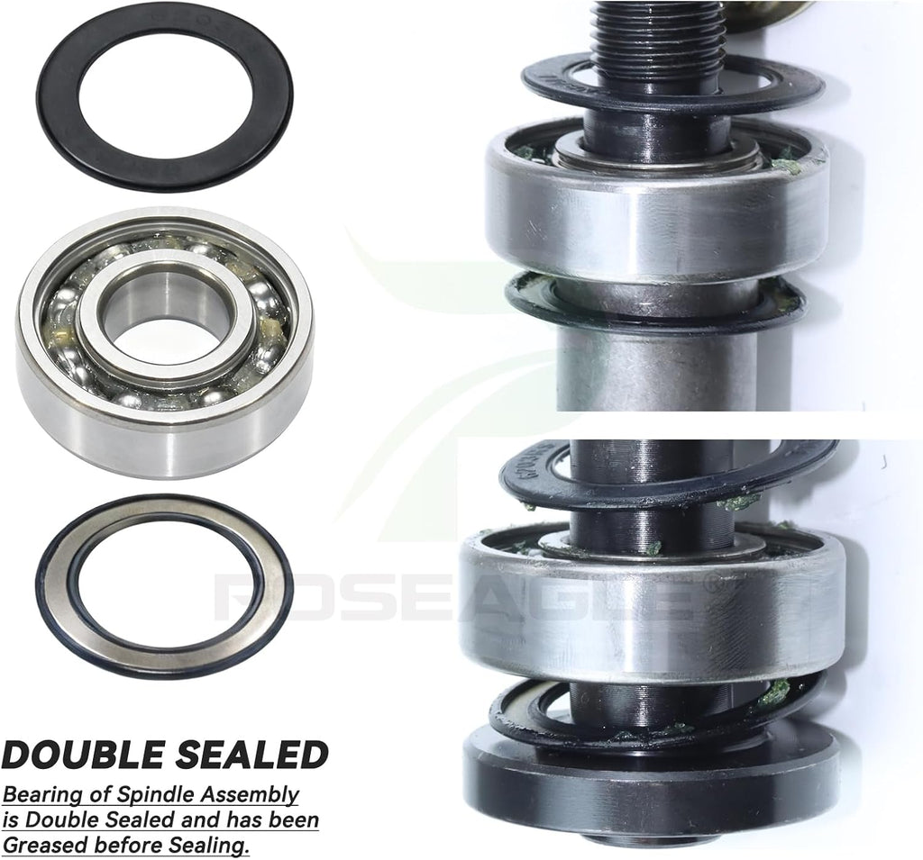 3 Pack 121-0751 Spindle Assembly with 125-5575 Spindle Pulley 106-2175 Idler Pulley 119-8820 Belt 1/2x142 Replaces 139-3214, 117-7267, 117-7439 for Toro 50 Inch Riding Mowers