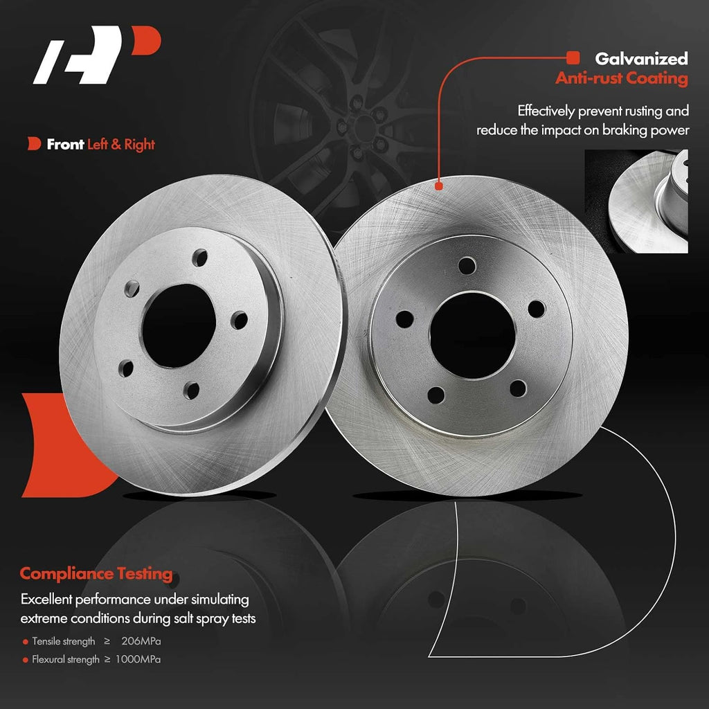A-Premium Rear Disc Brake Rotors and Ceramic Pads Kit with Calipers Compatible with Chevrolet Impala 2011-2013 Impala Limited 2014-2016 Buick LaCrosse 2005-2009 Allure Pontiac Grand Prix 8-PC Set