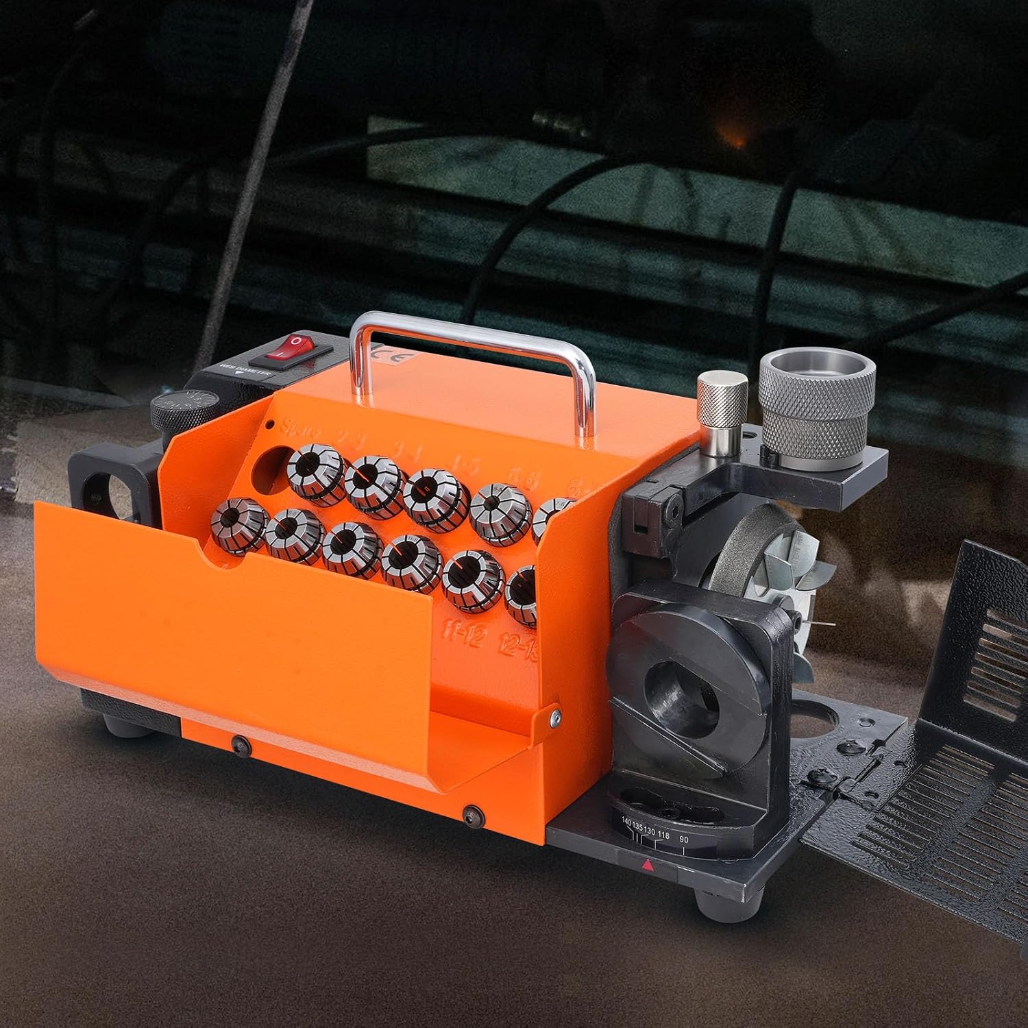 VEVOR Drill Bits Sharpener, MR-13A Drill Bits Grinder Sharpener 3-13mm, 95° to 135° Point Angle Adjustable Drill Bit Re-Sharpener, Portable Bits Sharpening Machine with 11 Collets, CBN Wheel for HSS