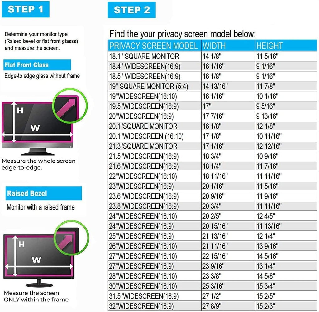24-32 Inch Computer Privacy Screen Filter for Widescreen Computer Monitor Protector Film for Data Confidentiality,32'（16:9）