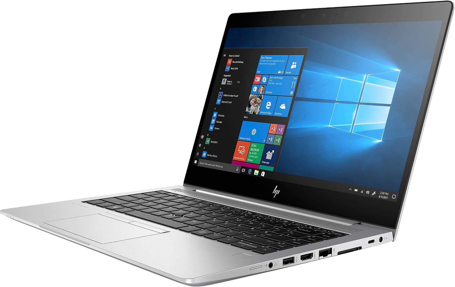 HP EliteBook 840 G6 14'' FHD, Core i7-8665U 1.9GHz, 32GB RAM, 1TB Solid State Drive, Windows 11 Pro 64Bit, CAM,, Silver (Renewed)