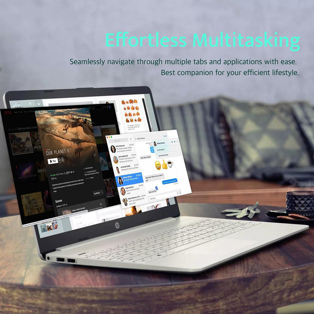 HP 15.6' FHD Laptop for Business & Students, Intel i5-1135G7, 8GB RAM, 256GB PCIe SSD, Intel Iris Xe Graphics, Numeric Pad, True Vision HD Camera, Wi-Fi 6, Win 11 Pro, Silver, 32GB Hotface USB Card