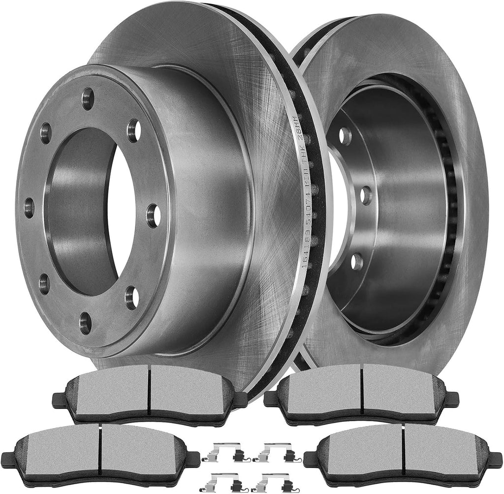 SCITOO Rear 12.83' Brake Pads and Rotors Kits Fit For Ford F-250 Super Duty 1999-2004,For Ford F-350 Super Duty 1999-2004,For Ford For Excursion 2000-2005