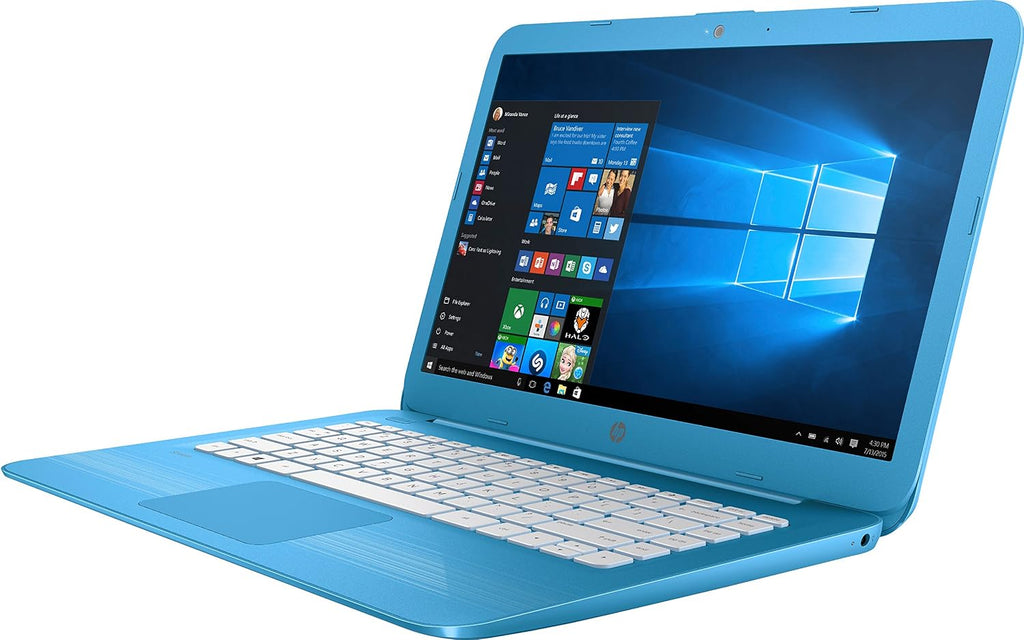 HP Stream 14-cb011wm, 14' HD Display, Intel N3060, 4GB RAM, 32GB SSD, Windows 10 Home S Mode, Blue