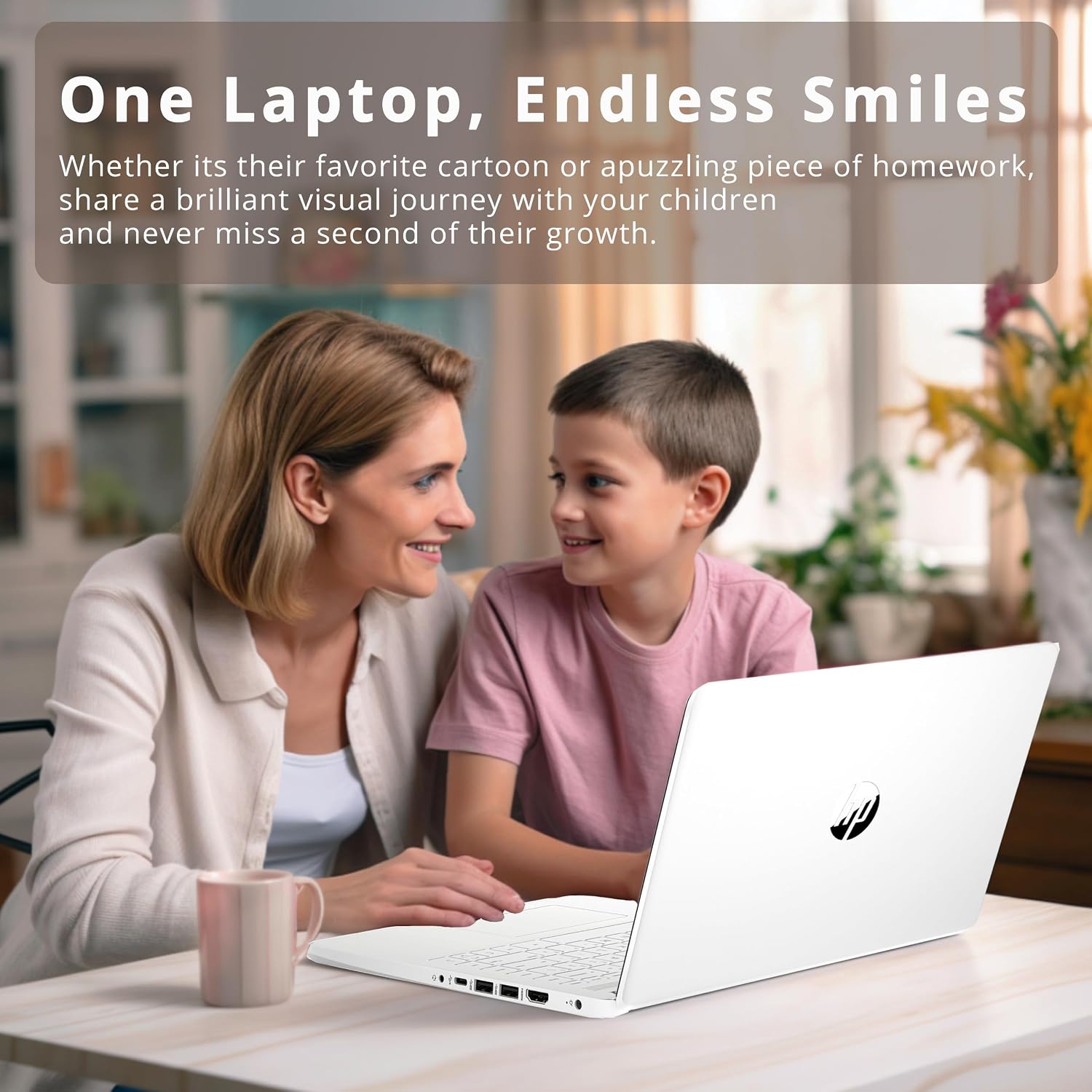 HP Stream 14' HD BrightView Laptop, Intel Celeron N4120 Processor, 8GB RAM, 64GB SSD, Intel UHD Graphics, 720p Webcam, WiFi, HDMI, Win 11 S, White (Renewed)
