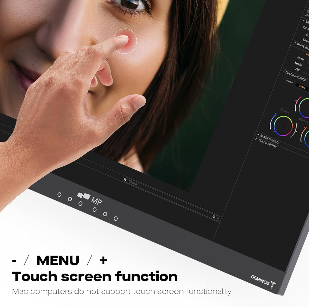Mobile Pixels 2026 Geminos-T Dual 24' Stacked Computer Monitors with 1080P Webcam and Speakers, Vertical Desktop Monitor, Plug and Play, HDMI/USB-A/USB-C (Touchscreen)