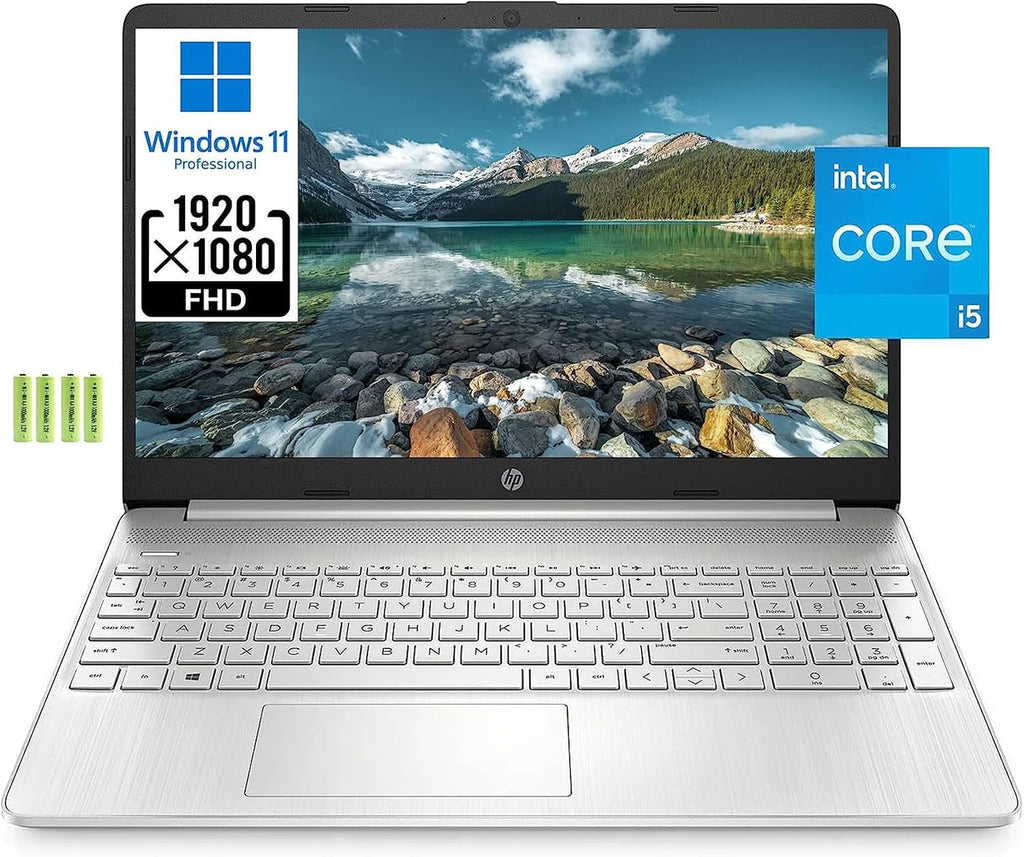 [Windows 11 Pro]HP 15 15.6' FHD Business Laptop Computer, Quad Core Intel i5-1135G7 (Beats i7-1065G7), 16GB RAM, 256GB PCIe SSD, Numeric Keypad, Wi-Fi 6, Bluetooth 4.2, Type-C, Webcam, HDMI, w/Battery