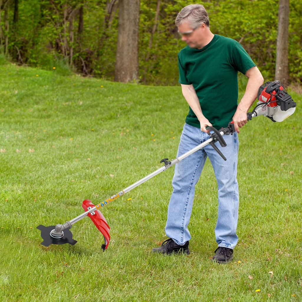 Garden Tiller Cultivator Lawn Mower Gas Powered 52cc 2-Stroke Engine for Lawn Gardening Soil Cultivation