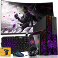 TechMagnet Nova Gaming Desktop PC Bundle with Core i7 32GB RAM 1TBSSD 24 inch Curved Monitor GTX 1660S Graphic RGB Keyboard with AI-Enabled Copilot Key Mouse Headphones Webcam Windows 11(Renewed)