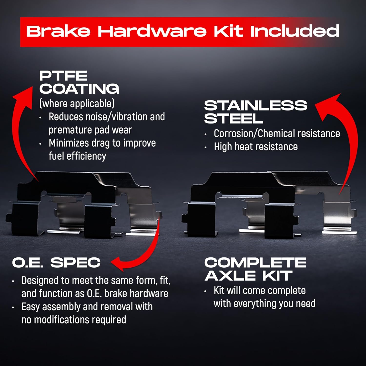 R1 Concepts Front Brake Kit Fits 2011-2019 Ford Fiesta| Ceramic Pads, Drilled Slotted Rotors| Hardware| 10.2' Front