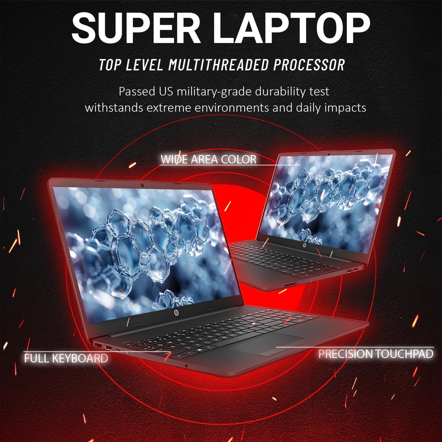 HP New Business Laptop with Microsoft Office, Intel Powerful Processor, 15.6' FHD LED Display, 16GB RAM, 512GB SSD, Ethernet RJ-45, Ultra Quiet Design, Long Battery Life, Windows 11 Pro, WOWPC USB