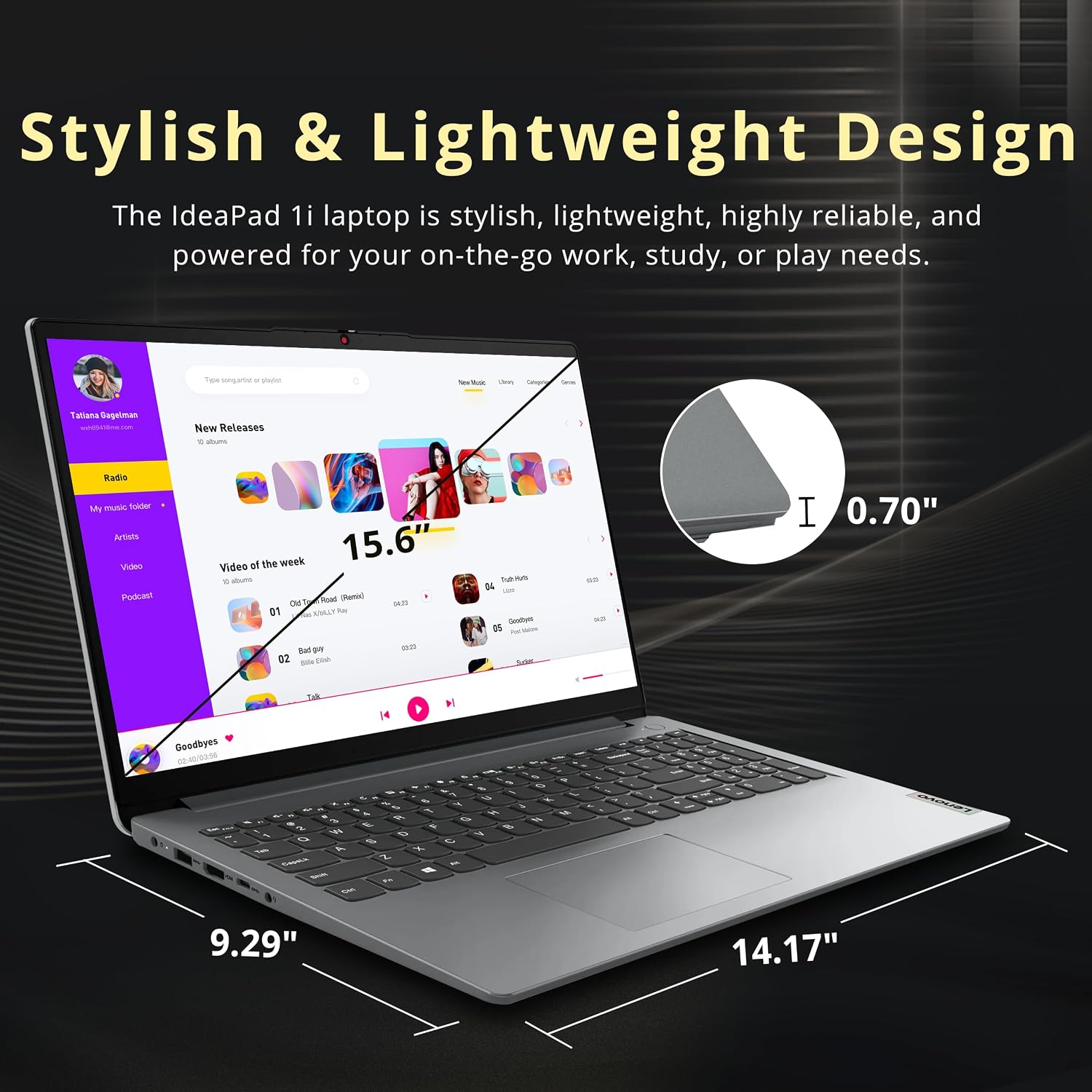 Lenovo IdeaPad 1i 15.6' FHD Business Laptop, Intel i5-1235U, 40GB RAM, 2.28TB Storage(2TB SSD+288GB Docking Station Set), Intel Iris Xe Graphics, Num Pad, 720p Webcam, WiFi 6, Win 11 Pro, Gray