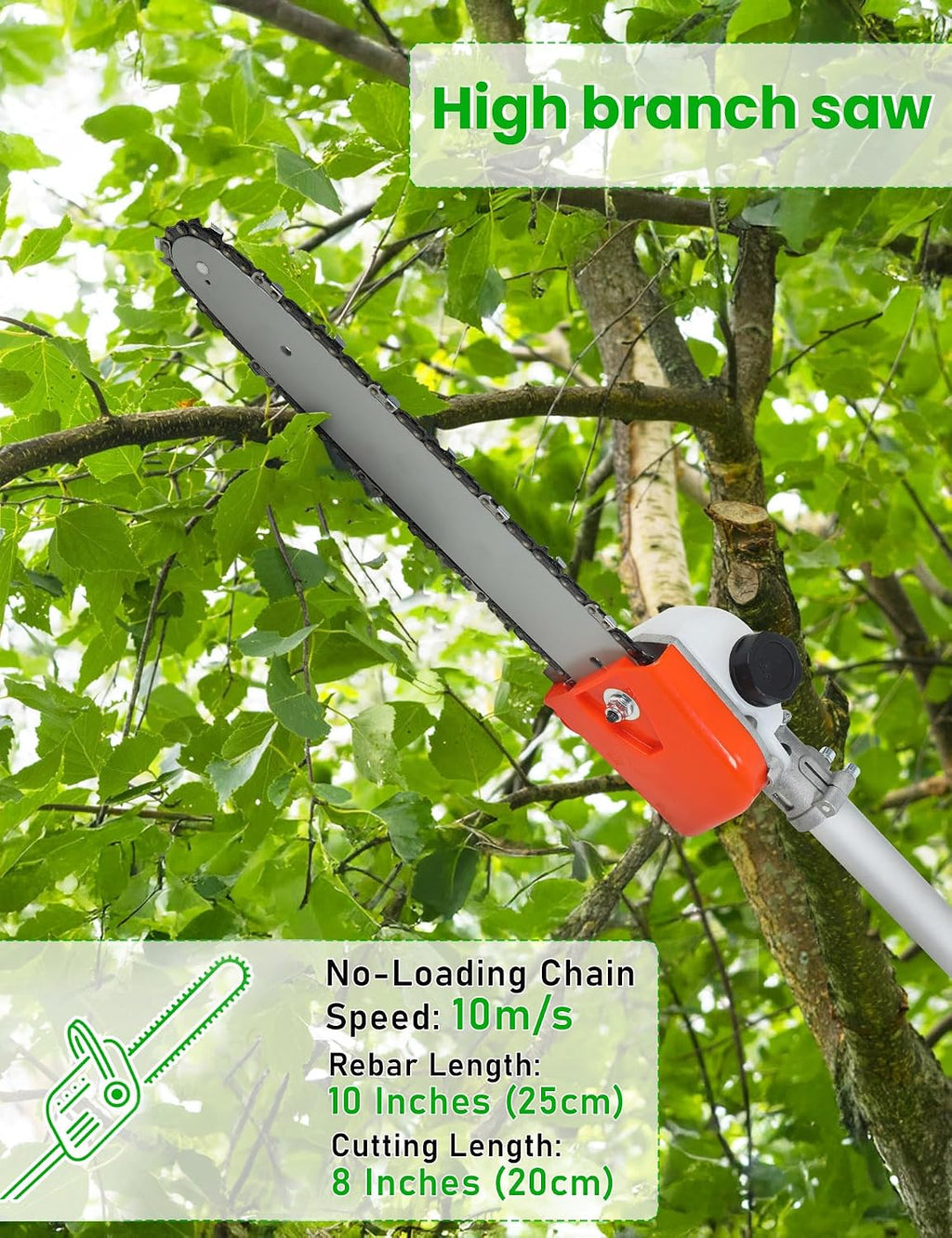 5 in 1 Gas Weed Eater - 52CC 2-Stroke Gas Weed Wacker Combo - Commercial Grade Hedge Trimming, String Trimmer, Brush Cutter, Edger, Pole Saw Pruner with Extension Pole with EPA Certification