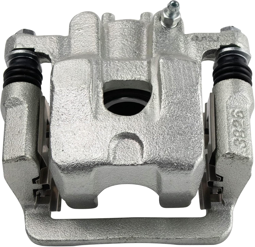 TRQ Rear Performance Brake Pad, Caliper, & Rotor Kit, with Chemical Kit Semi-Metallic Premium G-Coated Compatible with 2001-2006 Acura MDX 2003-2008 Honda Pilot