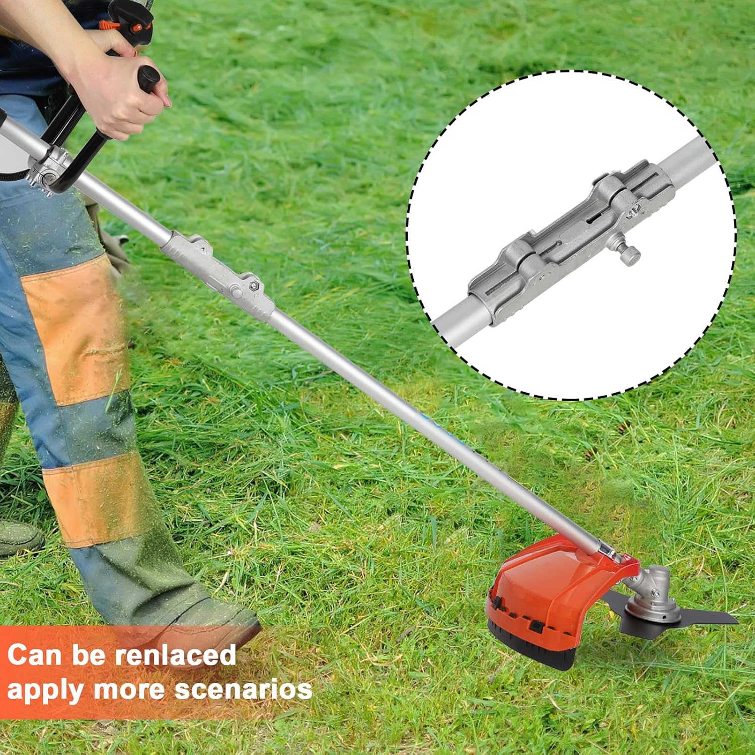 52cc 2-Cycle Gas Weed Wacker, 2 in 1 Gas String Trimmer,2024 Upgraded Weed Eater Gas Powered, 2.2KW/8500rpm Strong Power Brush Cutter, Gas String Trimmer for House Yard and Garden US Warehouse