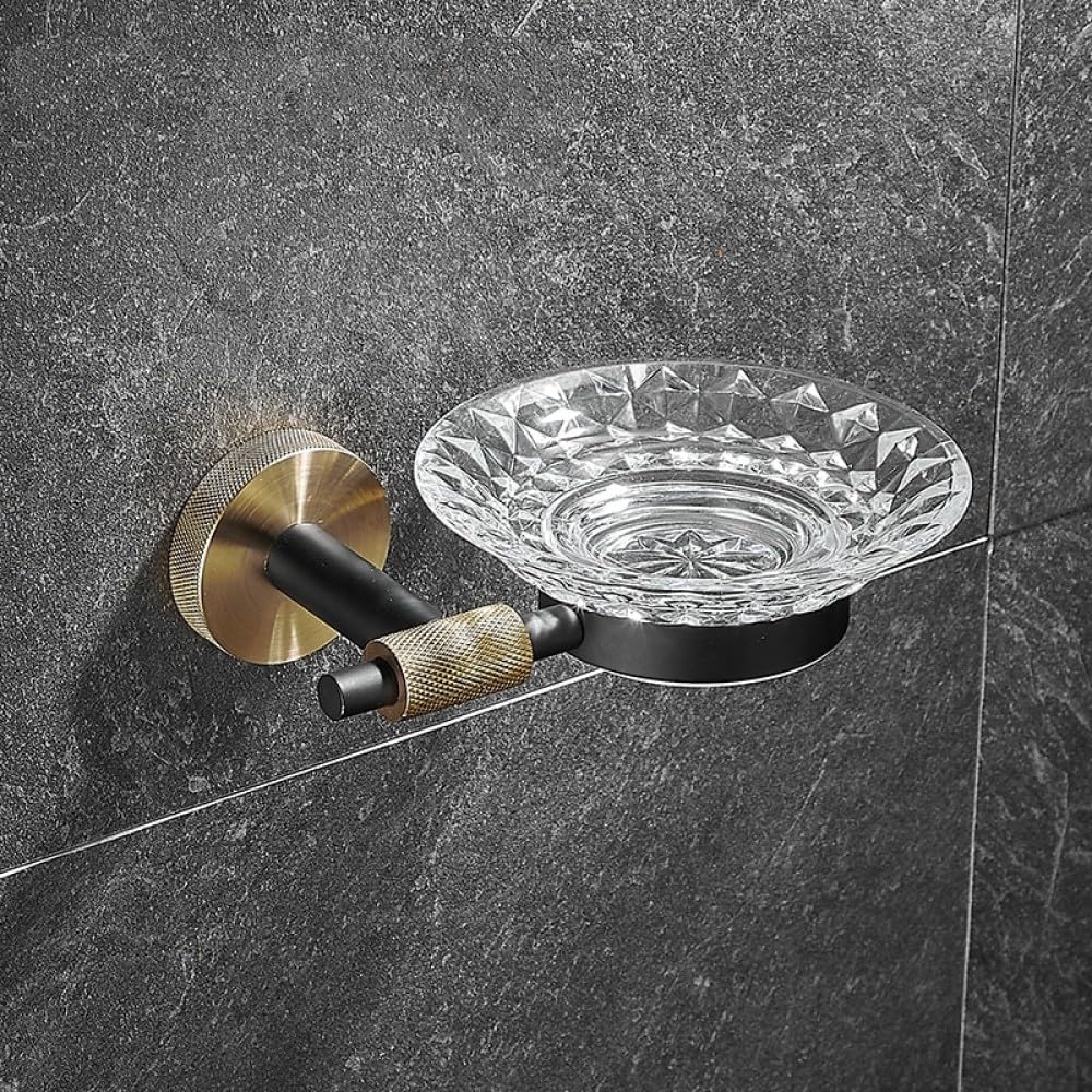 Stainless Steel Bathroom Hardware Set Bathroom Accessories Black Towel Rail Bar Rack Gold Towel Bar Shelf Towel Holder,Single disc