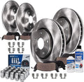Detroit Axle - Brake Kit for Subaru Outback Impreza Forester Legacy Disc Brake Rotors Ceramic Brakes Pads 20pc Wheel Lug Nuts Front & Rear Replacement