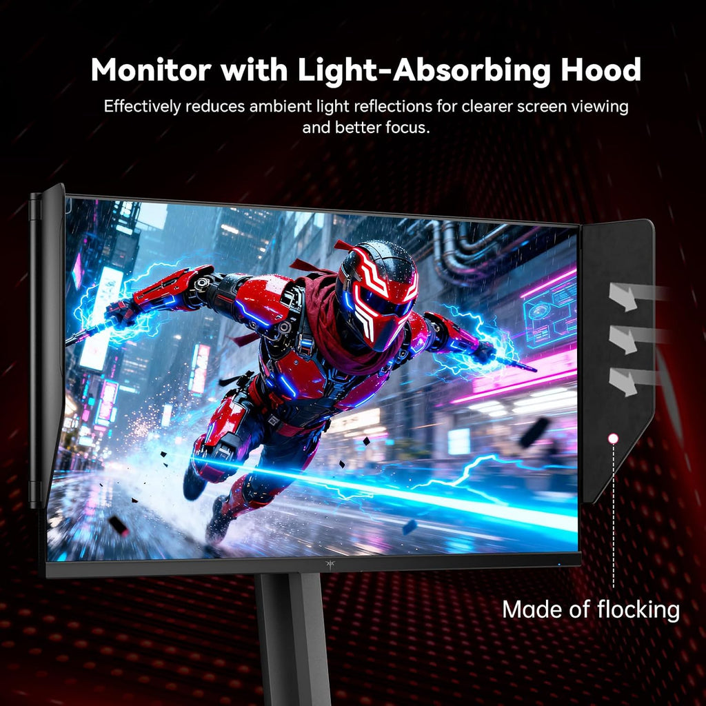 KTC 25M1 400Hz Gaming Monitor 240Hz, FHD 24.1 inch Fast TN Monitor with Shielding Hood, 0.5ms GTG, Adaptive Sync, VESA Support, Height Pivot Swivel Tilt Adjustable