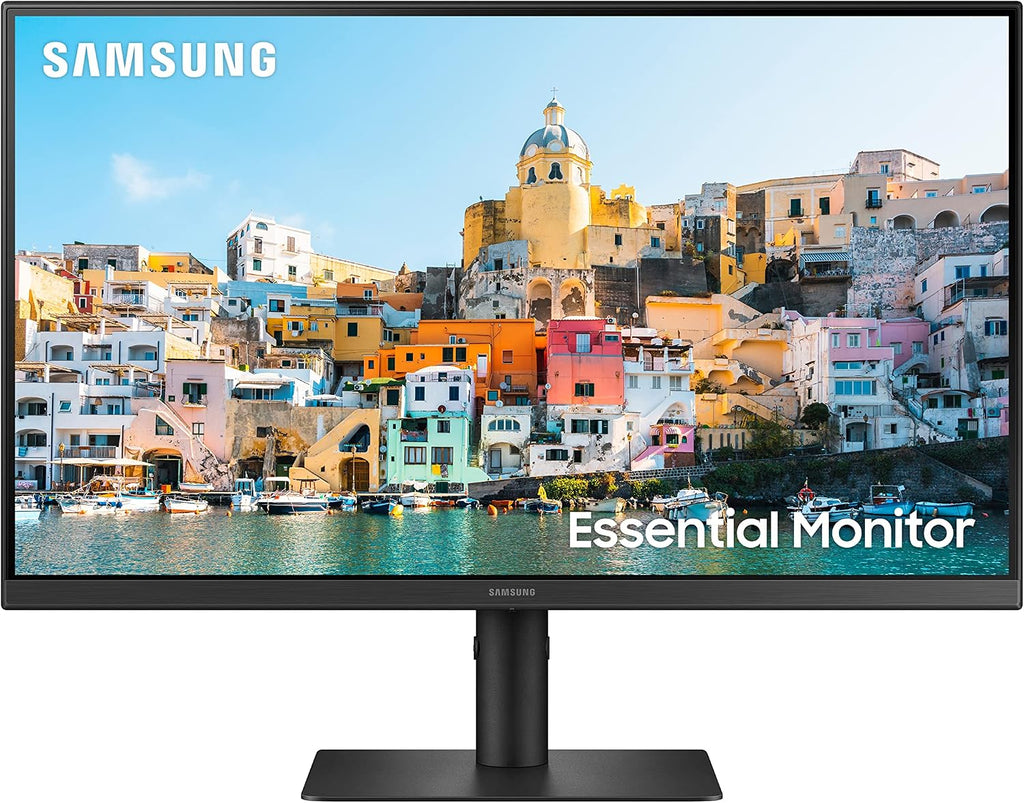 SAMSUNG S40A Series 24-Inch FHD 1080p Computer Monitor, 75Hz, IPS Panel, HDMI, DisplayPort, USB-C, Height Adjustable Stand, 3 Yr WRNTY (LS24A400UJNXZA),Black