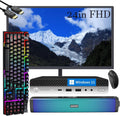 HP ProDesk 600 G4 Mini Desktop Win 11, Computer PC w/ 24in Monitor, 600G4 Mini PC Computer Core 8th 3.5GHz, 8GB RAM, 256GB SSD, RGB Keyboard and Speaker, HDMI (Renewed)