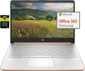 HP 14' Ultral Light Laptop for Students and Business, Intel Quad-Core N4120, 4GB RAM, 128GB Storage(64GB eMMC+64GB Ghost Manta SD), 1 Year Office 365, Webcam, HDMI, WiFi, USB-A&C, Win 11 S