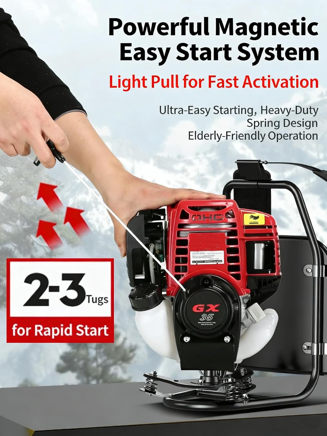 Gx35 Backpack 4 Stroke 7 in 1 Brush Cutter Tiller Grass Hedge Trimmer Lawn Mower Weed Wacker