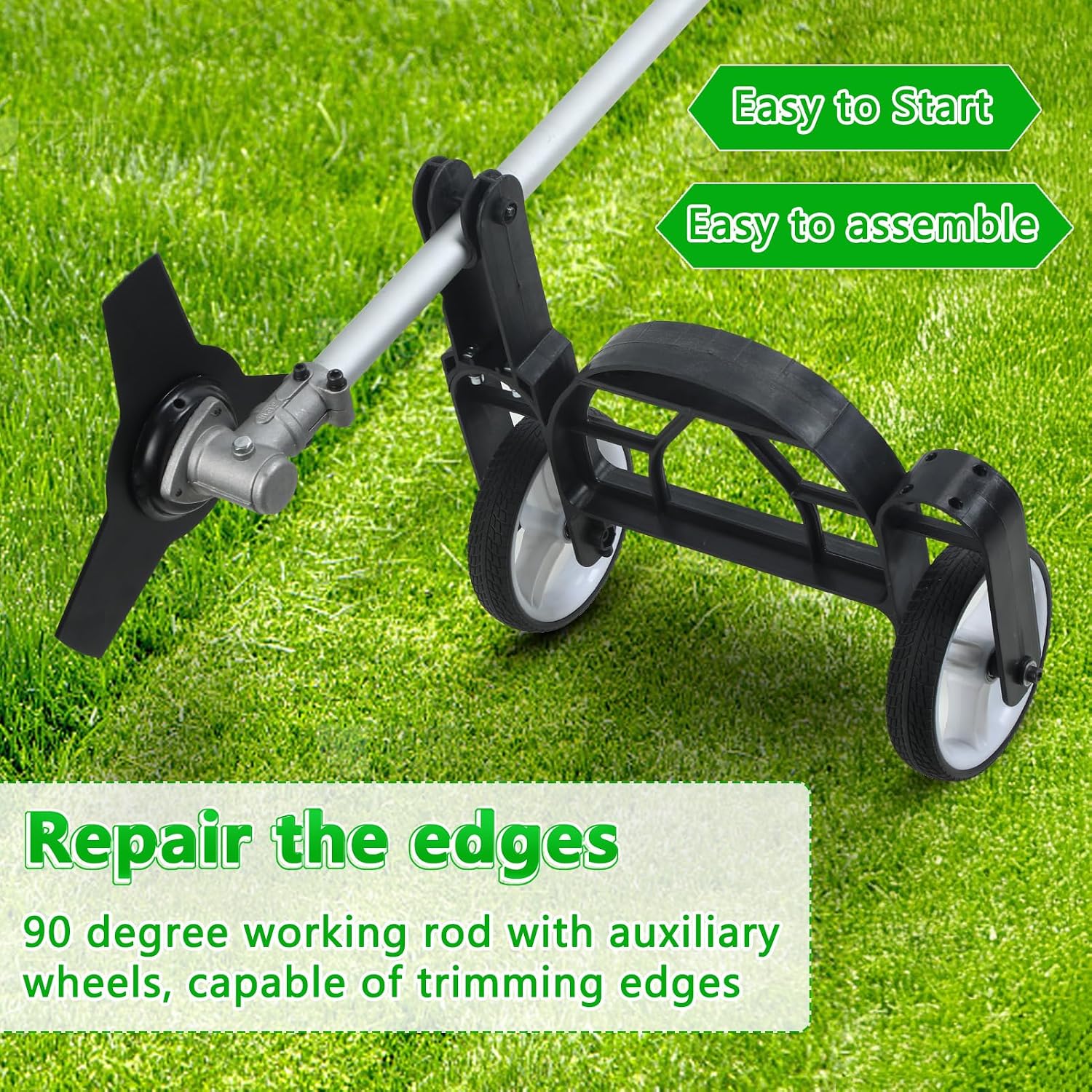 8-in-1 Multi-Functional Trimming Tool, 52CC 2-Cycle Gas Powered Hedge Trimmer, Weed Eater, String Trimmer, Brush Cutter, Edger, Pole Saw Chainsaw Pruner with Extension Pole (Orange)