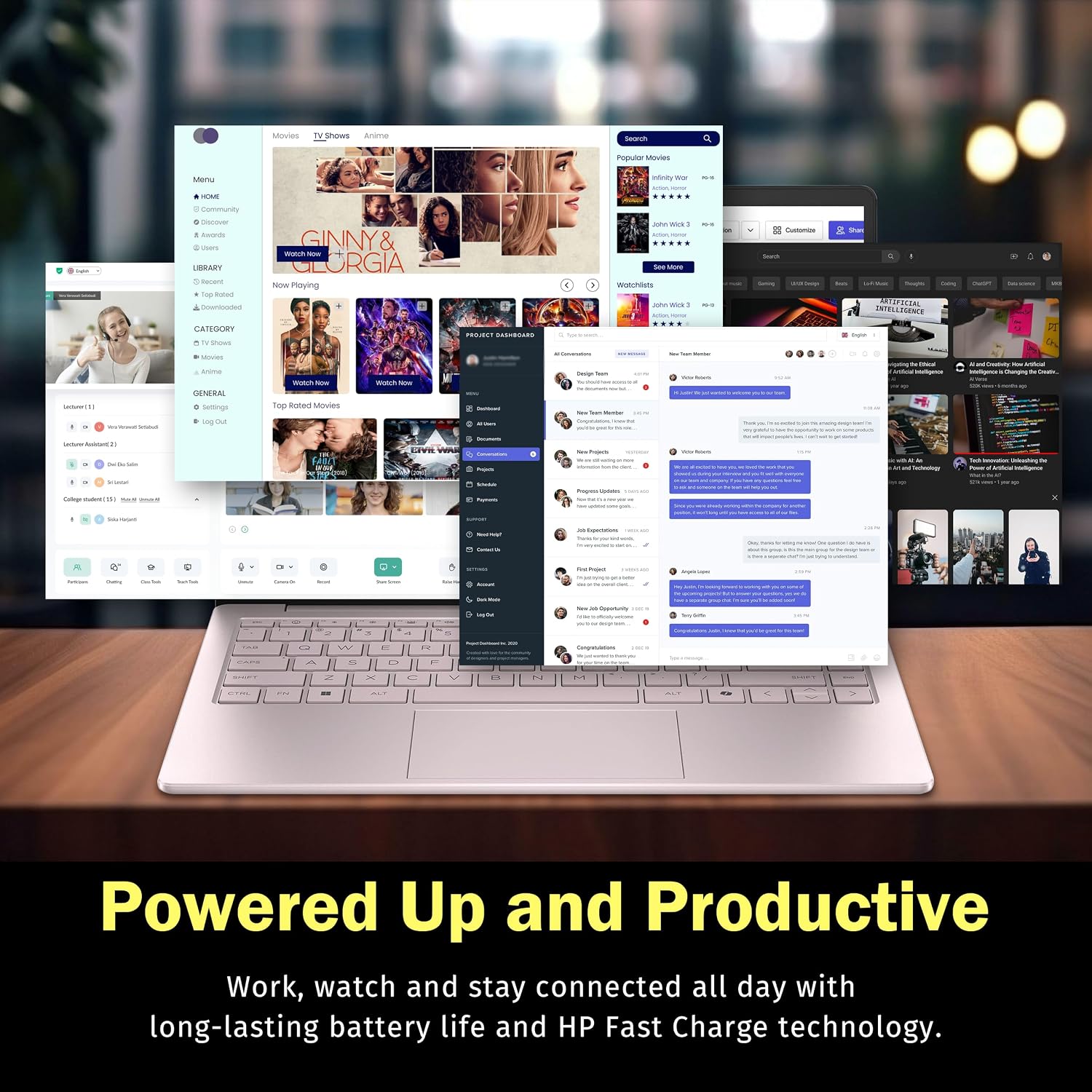 HP Stream 14' HD Laptop, Intel Processor N150, 16GB RAM, 288GB Storage (128GB UFS + 160GB Docking Station Set), Intel UHD Graphics, 720p Webcam, Wi-Fi, 1 Year Office 365, Windows 11 S, Pink