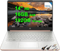 HP 14 Lightweight Business & Student Laptop 14' HD Anti-Glare Intel Celeron 4-core N4120 16GB RAM 192GB Storage (128GB eMMC + 64GB SD Card) Type-C Fast Charge Long-Lasting Battery Win11 ICP Accessory