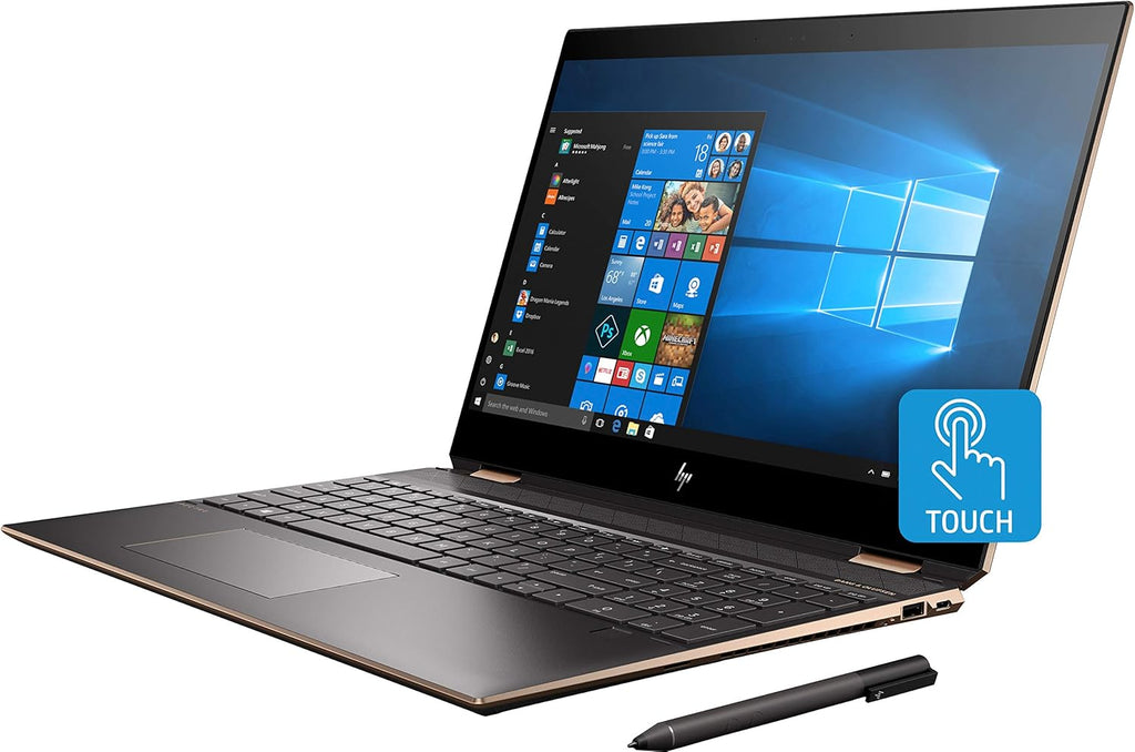 HP Spectre x360 2-in-1 Laptop, 15.6' 4K UHD Touchscreen, Intel Core i7-8565U Processor up to 4.6GHz, 16GB RAM. 256GB SSD, Backlit Keyboard, Wireless-AC, Windows 10 Home (15.6 Inch, Dark Ash Silver)