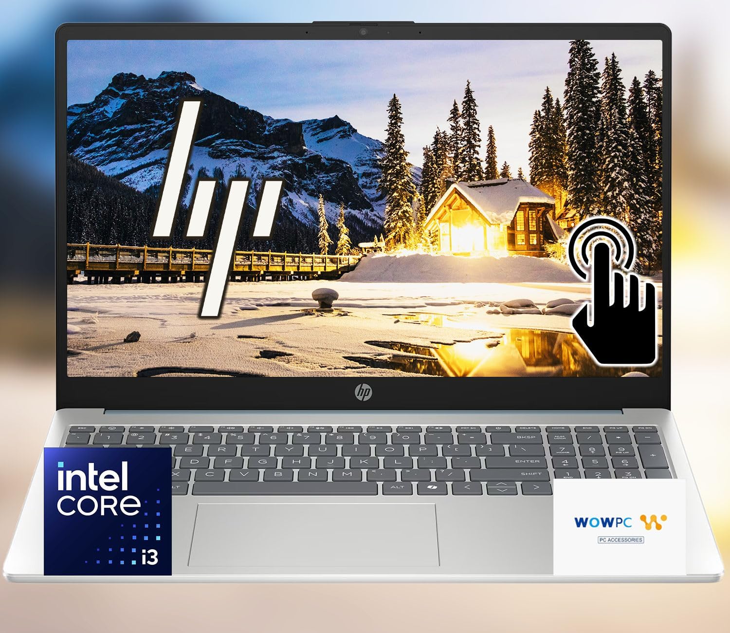 HP Pavilion Laptop, 15.6' FHD Touchscreen, Intel i3-N305, 32GB RAM 1TB PCIe SSD, Win 11 Home, WiFi 6, FHD Audio, Anti-Glare, Up to 10.25 Hrs Use, FHD Camera, w/WOWPC Recovery USB