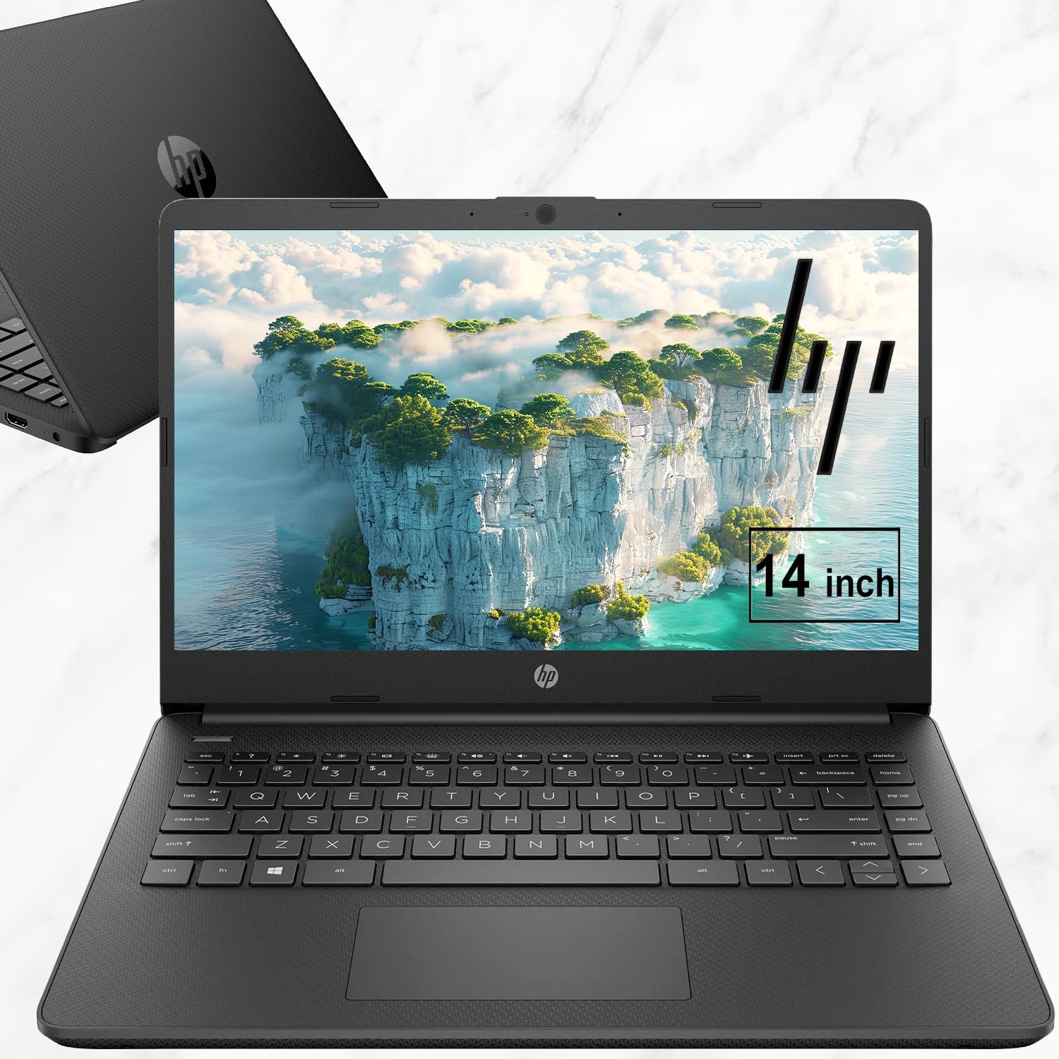 HP 14 Inch Laptop | Intel Pentium Silver N5030, 4 Cores, 3.1GHz | 32GB RAM, 1TB SSD | MU-MIMO Support | Slim and Lightweight | Intel UHD Graphics | 1Y Microsoft Office 365