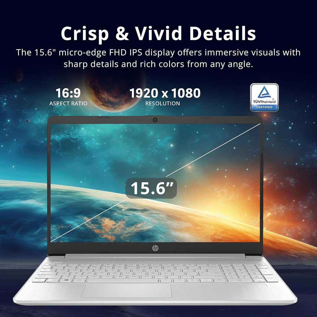HP 15.6' FHD Touchscreen Business Laptop, Intel i7-1255U, 32GB RAM, 1.28TB Storage(1TB SSD+288GB Docking Station Set), Intel Iris Xe Graphics, Number Pad, Windows 11 Pro, Natural Silver
