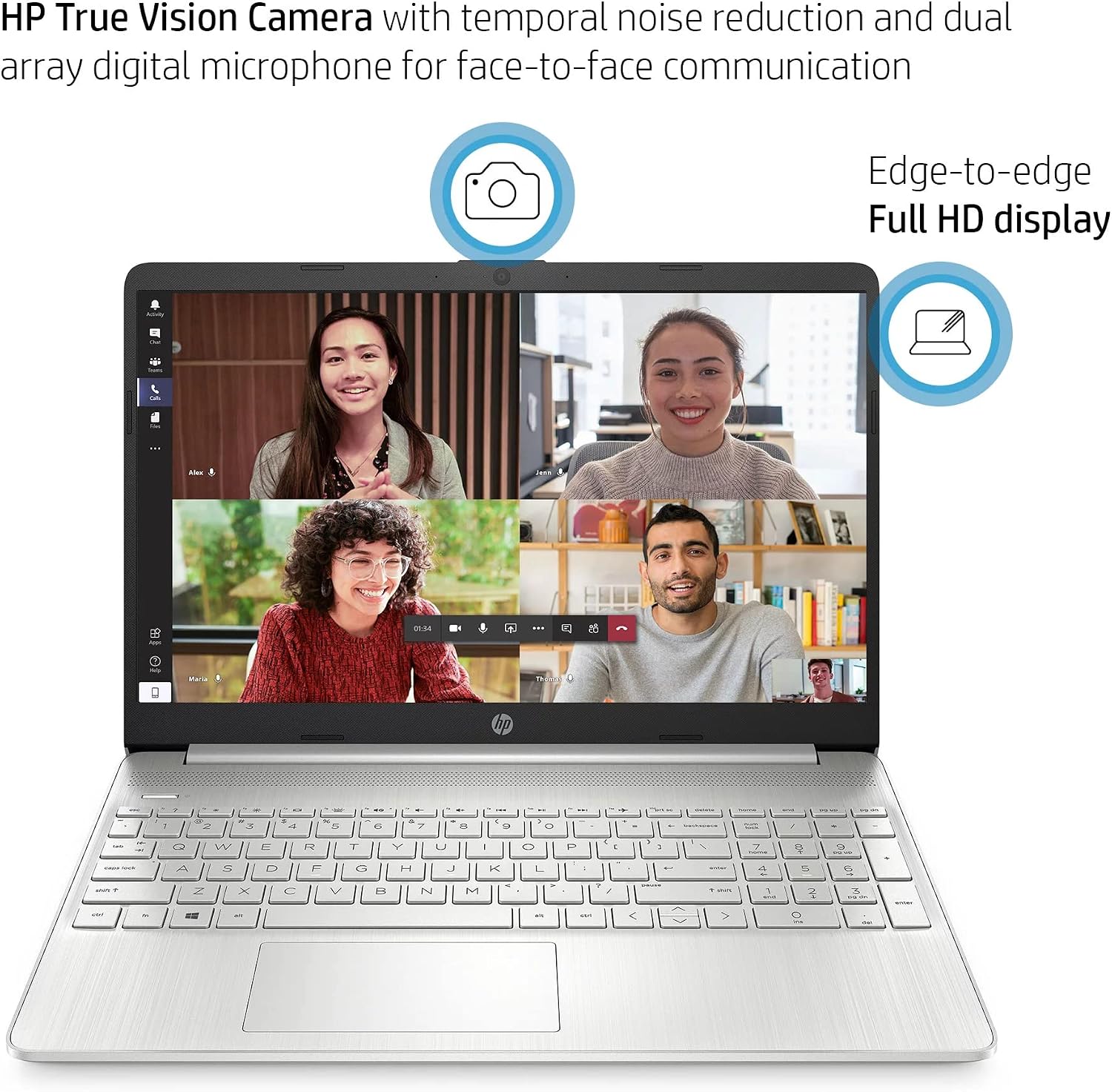 [Windows 11 Pro]HP 15 15.6' FHD Business Laptop Computer, Quad Core Intel i5-1135G7 (Beats i7-1065G7), 16GB RAM, 256GB PCIe SSD, Numeric Keypad, Wi-Fi 6, Bluetooth 4.2, Type-C, Webcam, HDMI, w/Battery