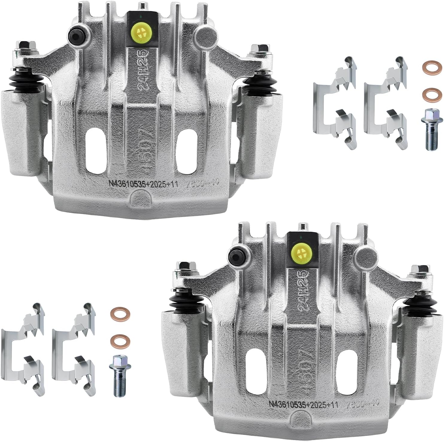 Betthand Rear Brake Calipers Fit for 1999-2004 Ford F250 Super Duty, 1999-2004 F350 Super Duty, 2000-2005 Excursion, 5.4/6/6.8/7.3L: 18B4752+18B4753, FRC10961N+FRC10962N