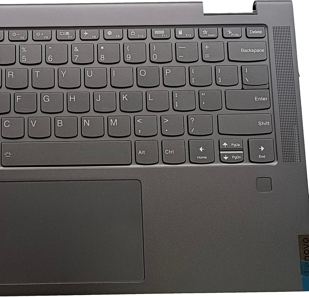 New Replacement for Lenovo Yoga 7-14ITL5 82BH 7 14ITL5 7-14 Laptop Upper Case Palmrest Backlit Keyboard Touchpad Assembly Part 5CB1A16224 AM1RW000100 (Gray)